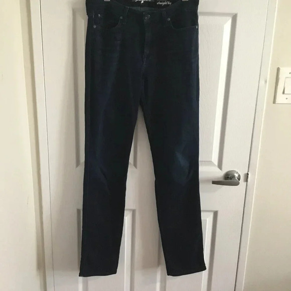 7 for all mankind kimmie straight leg dark blue jeans SZ 31 - Picture 4 of 14